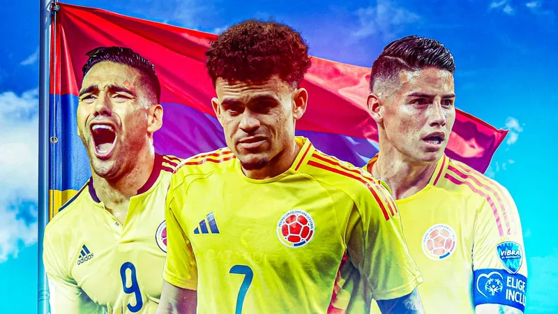 Cầu thủ Colombia đang tung cú sút phạt mạnh vào khung thành Pháp Cầu thủ Colombia đang tung cú sút phạt mạnh vào khung thành Pháp